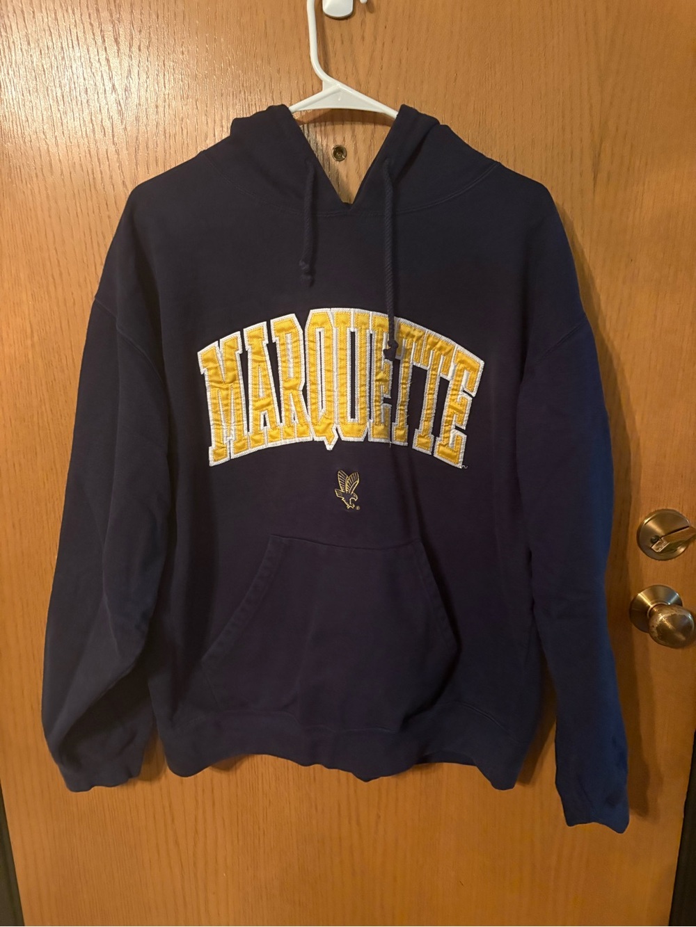 Marquette Navy & Gold Pullover Hoodie